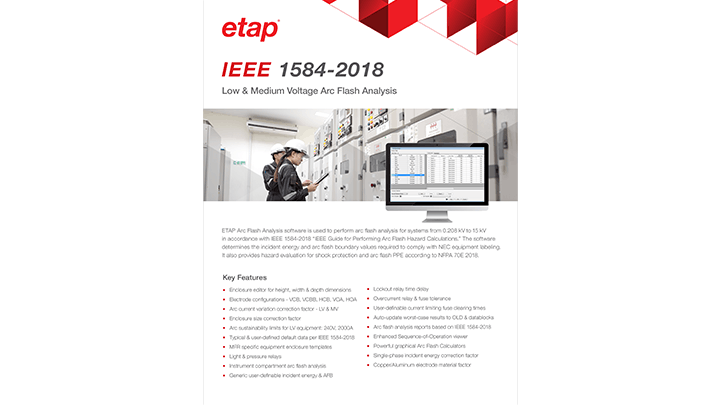 ETAP Arc Flash IEEE 1584-2018