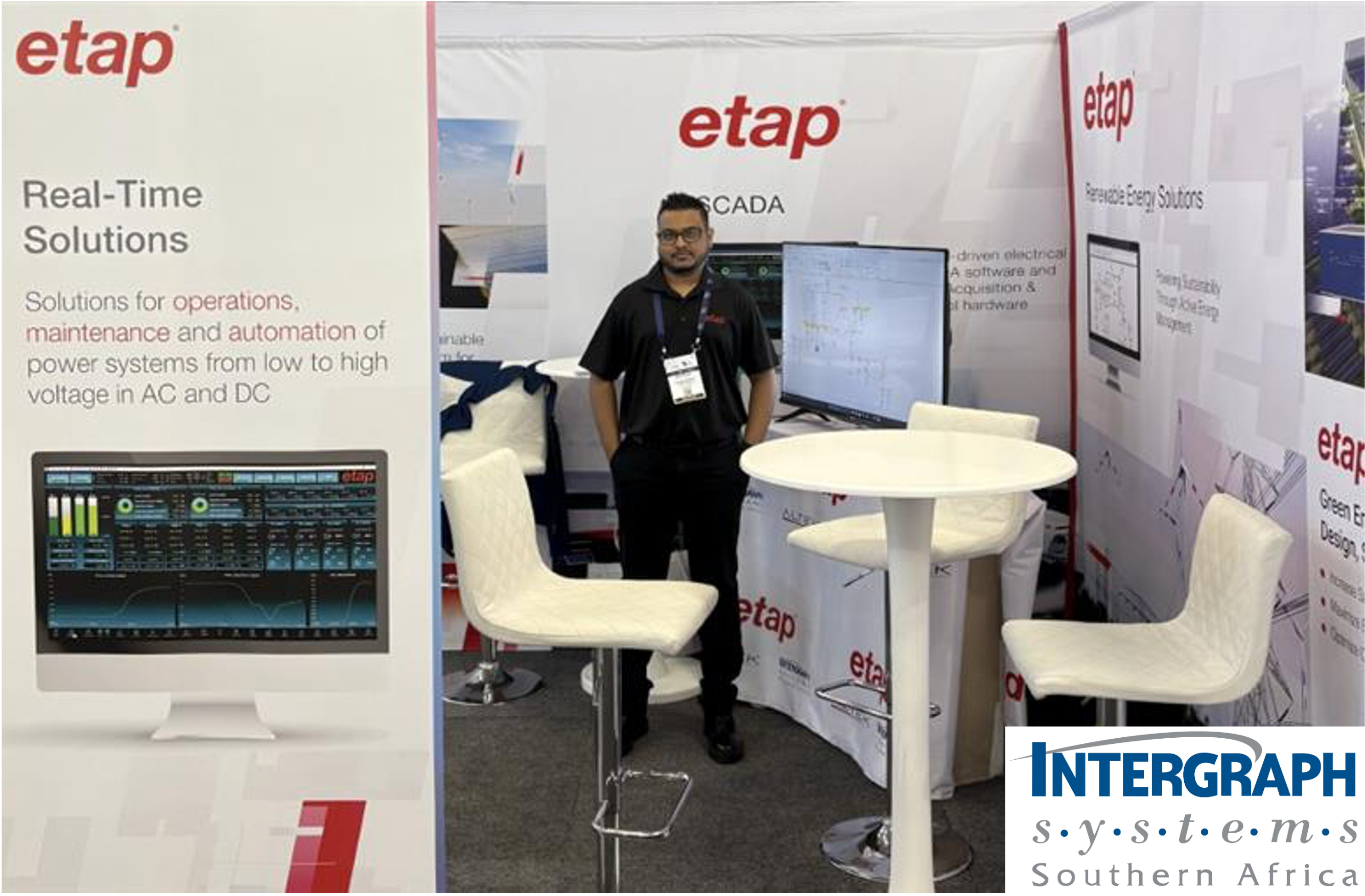 ETAP software on a monitor in a server room