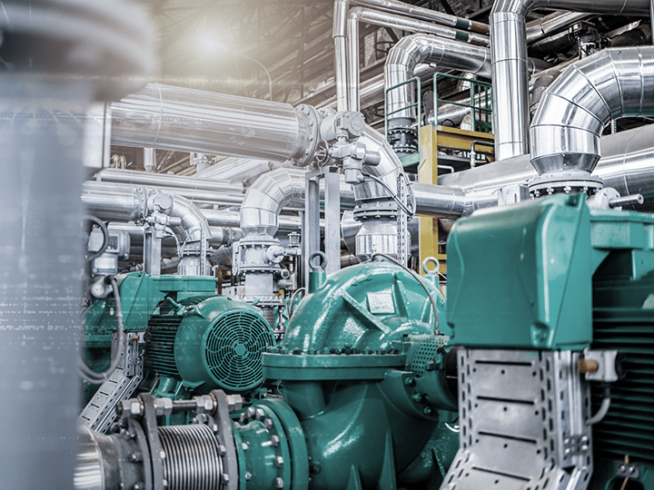 An AC motor to represent motor acceleration