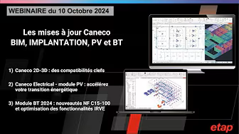 Webinaire : les mises à jour Caneco d'octobre 2024 (BIM, PV et BT)